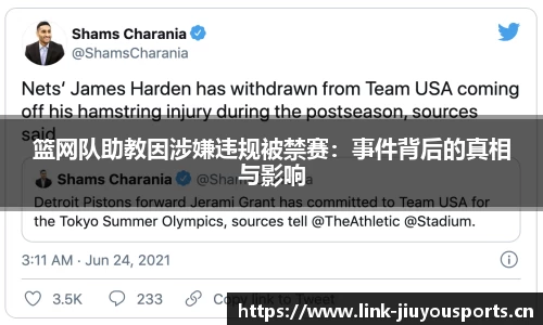 篮网队助教因涉嫌违规被禁赛：事件背后的真相与影响